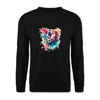 Lion - Sweat-shirt Unisexe - noir - Devant - Alina (178cm) & Michal (187cm)
