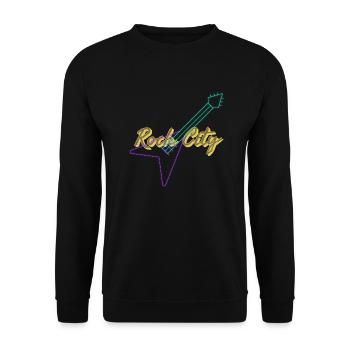 Rock’n’Roll - Unisex Pullover - Schwarz - Vorne - Alina (178cm) & Michal (187cm)