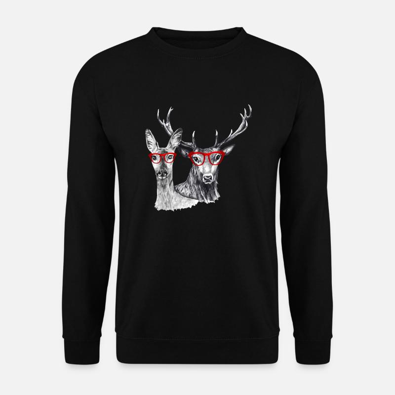 Deer and doe - Unisex Sweatshirt - black