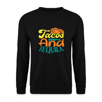 Tacos And Tequila - Unisex Pullover - Schwarz - Vorne - Alina (178cm) & Michal (187cm)