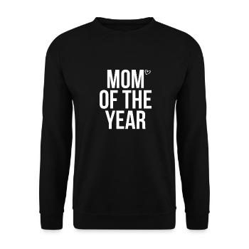 Mom of the year - Unisex Sweatshirt - black - Front - Alina (178cm) & Michal (187cm)