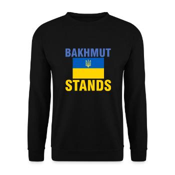 Bakhmut, Ukraine - Ukrainian - Bakhmut Satnds - Sweat-shirt Unisexe - noir - Devant - Alina (178cm) & Michal (187cm)