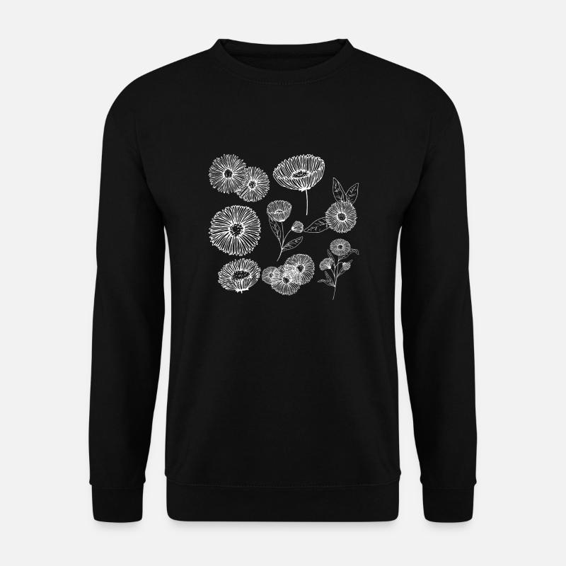 Aster flower group - Unisex Sweatshirt - black