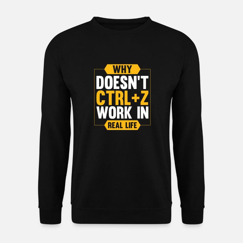 Geschenkprogrammierer PC STRG Z Computer - Unisex Pullover - Schwarz