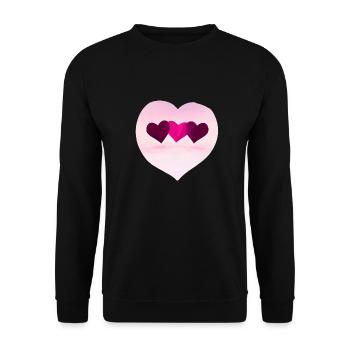 Engagement Valentine's Day Wedding Mother's Day Love - Unisex Sweatshirt - black - Front - Alina (178cm) & Michal (187cm)