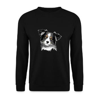 Hunde Australischer Schäferhund Hundehalter Hund - Unisex Pullover - Schwarz - Vorne - Alina (178cm) & Michal (187cm)