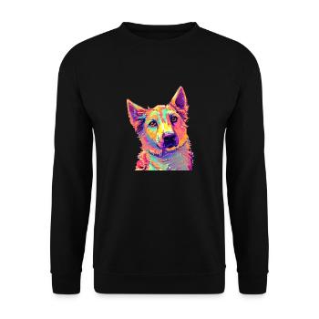 Hunde Hundebesitzer Schäferhund Hundehalter Hund - Unisex Pullover - Schwarz - Vorne - Alina (178cm) & Michal (187cm)