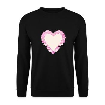 Valentine's Day Wedding Love Engagement Mother's Day - Unisex Sweatshirt - black - Front - Alina (178cm) & Michal (187cm)