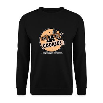 Sag Ja zu Cookies - Unisex Pullover - Schwarz - Vorne - Alina (178cm) & Michal (187cm)