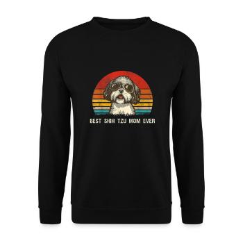 Meilleure maman Shih Tzu de tous les temps - Sweat-shirt Unisexe - noir - Devant - Alina (178cm) & Michal (187cm)