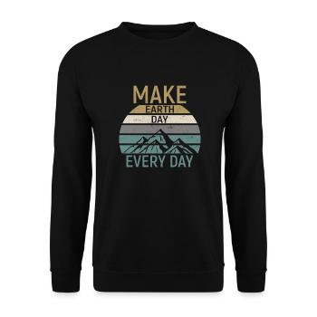 Make Earth Day every Day - Unisex Pullover - Schwarz - Vorne - Alina (178cm) & Michal (187cm)