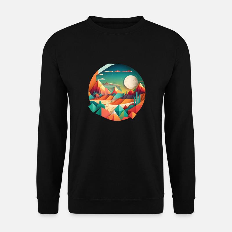 Geometrische Landschaft - Unisex Pullover - Schwarz
