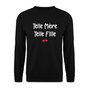 Telle mère telle fille - Sweat-shirt Unisexe - noir - Devant - Alina (178cm) & Michal (187cm)