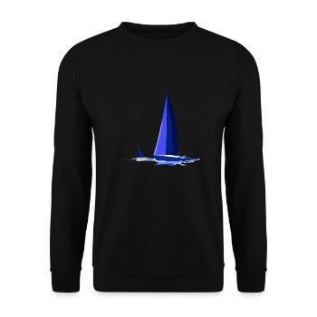 Sailing Sailing Sailing Sailing Ship Sailboat - Unisex Sweatshirt - black - Front - Alina (178cm) & Michal (187cm)