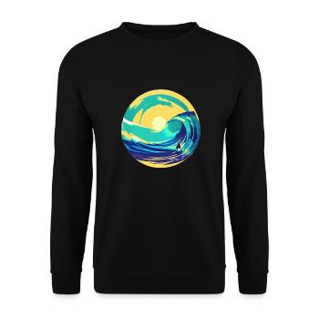 Surfer Planche de surf Surf Surf - Sweat-shirt Unisexe - noir - Devant - Alina (178cm) & Michal (187cm)