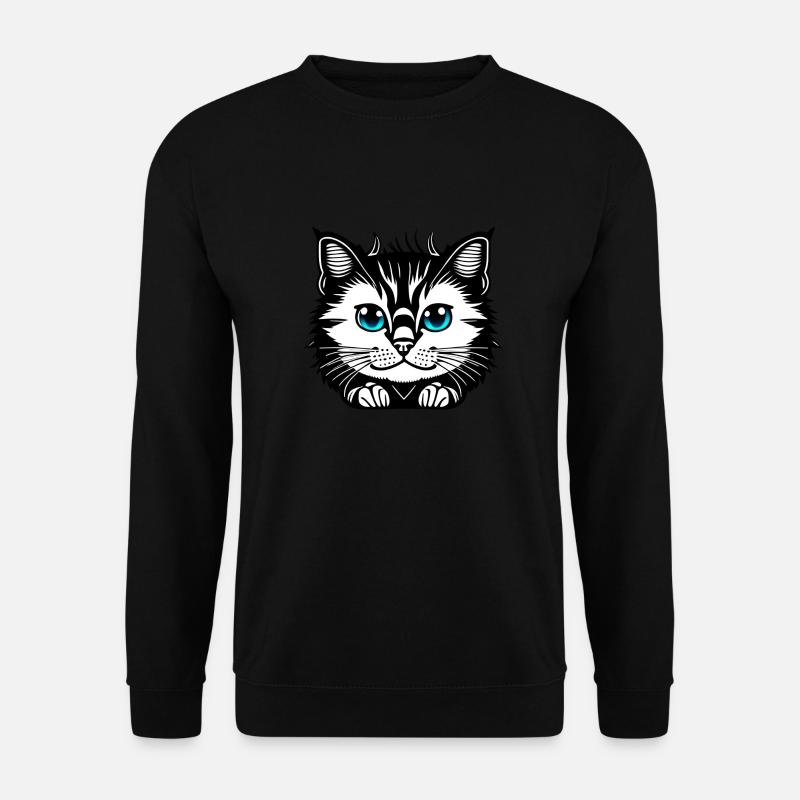 cute cat - Unisex Pullover - Schwarz