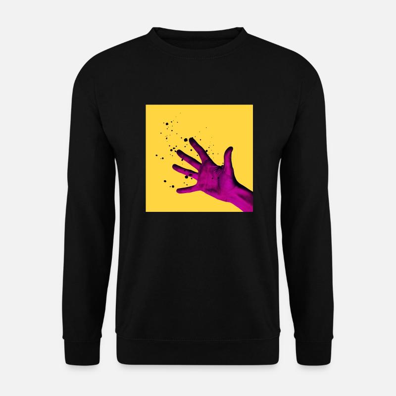 Yellow Hand - Unisex Pullover - Schwarz