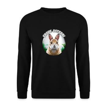 Frohe Ostern - Unisex Pullover - Schwarz - Vorne - Alina (178cm) & Michal (187cm)