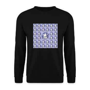 Segelboot - Unisex Pullover - Schwarz - Vorne - Alina (178cm) & Michal (187cm)