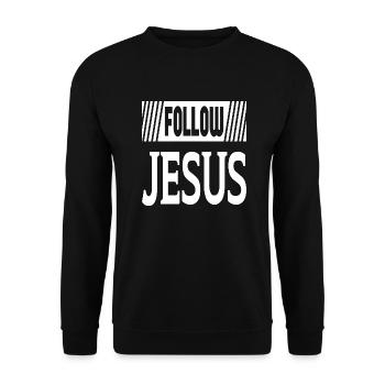 Follow Jesus - Unisex Sweatshirt - black - Front - Alina (178cm) & Michal (187cm)