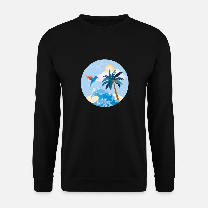 Retro Insel - Unisex Pullover - Schwarz