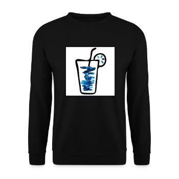 Drink blue - Unisex Sweatshirt - black - Front - Alina (178cm) & Michal (187cm)