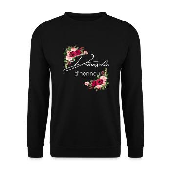 Demoiselle d’honneur - Sweat-shirt Unisexe - noir - Devant - Alina (178cm) & Michal (187cm)