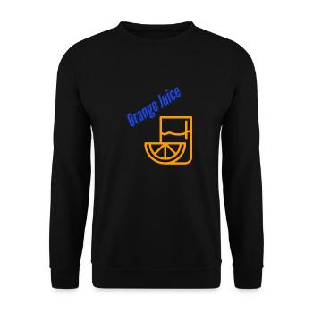Orange Juice Glass Orange - Unisex Sweatshirt - black - Front - Alina (178cm) & Michal (187cm)