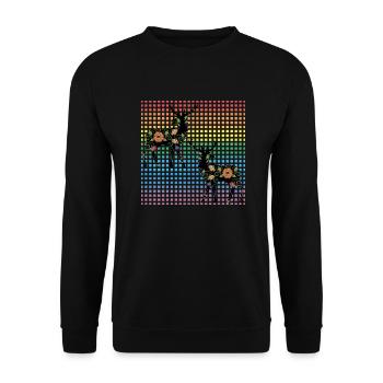 Cerf - Sweat-shirt Unisexe - noir - Devant - Alina (178cm) & Michal (187cm)