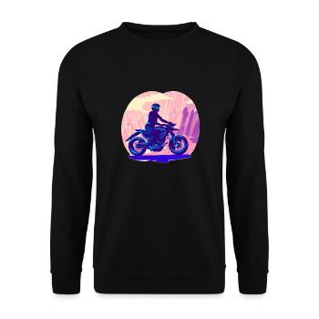 Motorcycle Fan Motorcross Motorcross Motorcyclists - Unisex Sweatshirt - black - Front - Alina (178cm) & Michal (187cm)