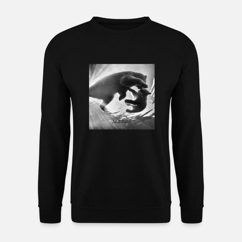 Eisbär schwarz weiß - Unisex Pullover - Schwarz