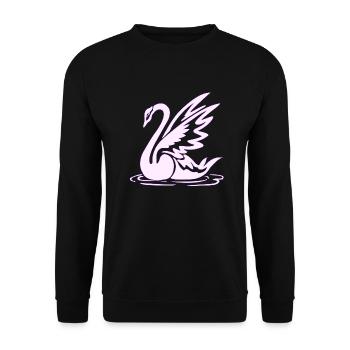 Tattoo element vector tattoo Body art swan - Unisex Sweatshirt - black - Front - Alina (178cm) & Michal (187cm)