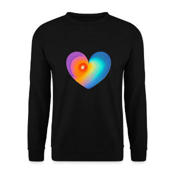 Fête des mères Amour Mariage Fiançailles Saint-Valentin - Sweat-shirt Unisexe - noir - Devant - Alina (178cm) & Michal (187cm)