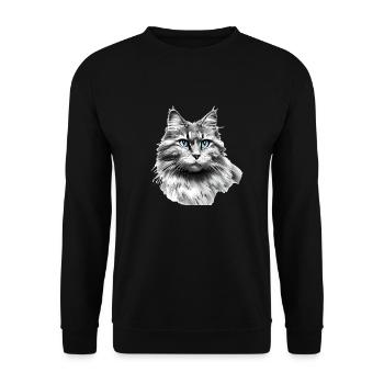 Chaton Propriétaire Chat Chat Domestique Chat - Sweat-shirt Unisexe - noir - Devant - Alina (178cm) & Michal (187cm)