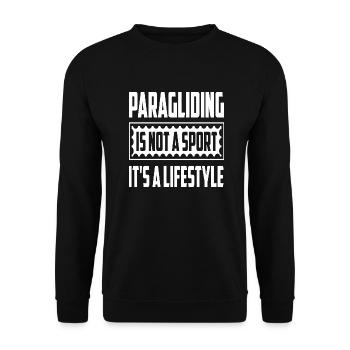 Paragliding Is Not A Sport It ́s A Lifestyle - Unisex Sweatshirt - black - Front - Alina (178cm) & Michal (187cm)