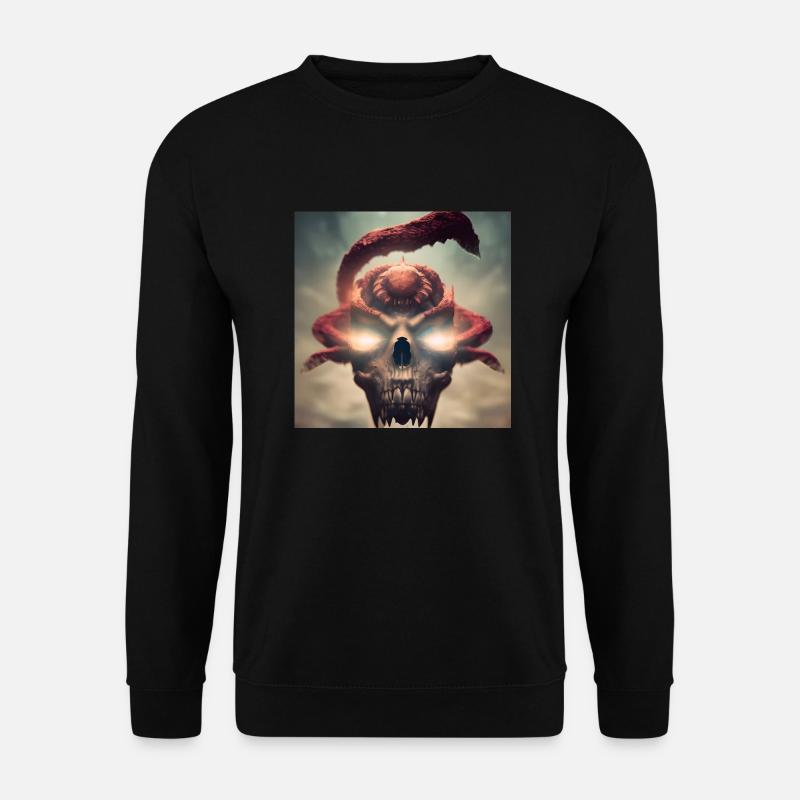 Dark Art - Flying Skull - Unisex Sweatshirt - black