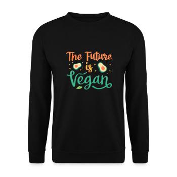 L'avenir est végétalien - Sweat-shirt Unisexe - noir - Devant - Alina (178cm) & Michal (187cm)