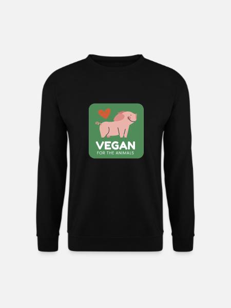 Vegan for animals - Unisex Sweatshirt - black