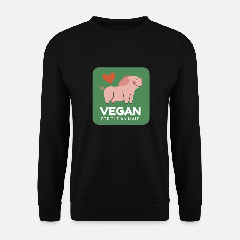 Vegan für Tiere - Unisex Pullover - Schwarz