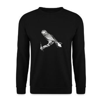 Budgerigar Bird owner Bird cockatiel - Unisex Sweatshirt - black - Front - Alina (178cm) & Michal (187cm)