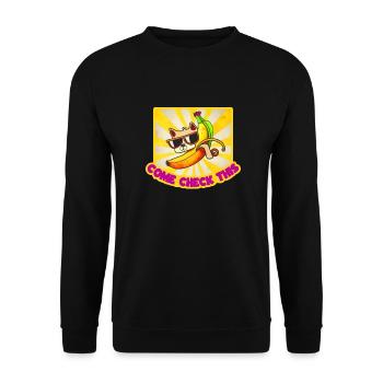 Venez vérifier ceci - Sweat-shirt Unisexe - noir - Devant - Alina (178cm) & Michal (187cm)