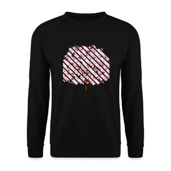 Fleurs de cerisier au printemps - Sweat-shirt Unisexe - noir - Devant - Alina (178cm) & Michal (187cm)