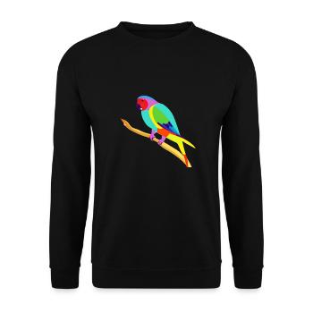 Bird owner Budgerigar Bird Cockatiel - Unisex Sweatshirt - black - Front - Alina (178cm) & Michal (187cm)