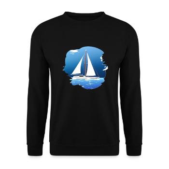 Sailing Sailing Sailing Sailing Sailboat - Unisex Sweatshirt - black - Front - Alina (178cm) & Michal (187cm)