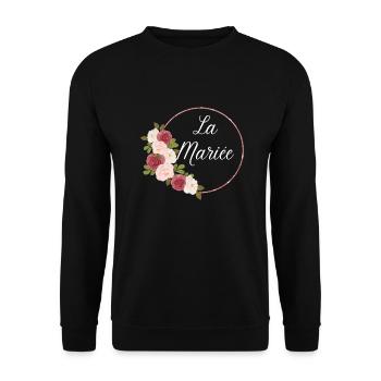 La mariée floral - Sweat-shirt Unisexe - noir - Devant - Alina (178cm) & Michal (187cm)