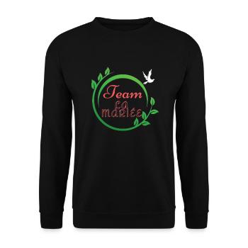 Team La Mariée - Affichez votre soutien avec style - Sweat-shirt Unisexe - noir - Devant - Alina (178cm) & Michal (187cm)