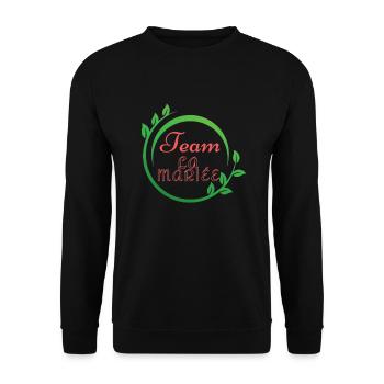 Affichez votre soutien avec notre imprimé - Sweat-shirt Unisexe - noir - Devant - Alina (178cm) & Michal (187cm)