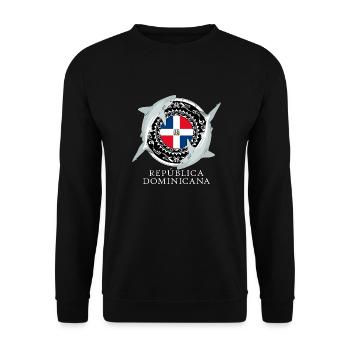 Karibischer Riffhai Dominikanische Republik - Unisex Pullover - Schwarz - Vorne - Alina (178cm) & Michal (187cm)