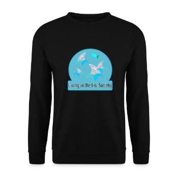 Living in the hai society - Unisex Sweatshirt - black - Front - Alina (178cm) & Michal (187cm)