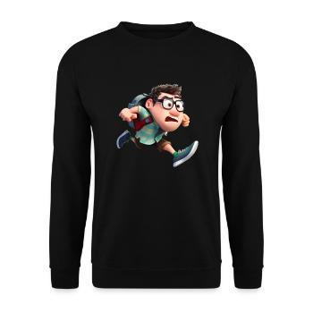 Verpixelte Kumpels - Unisex Pullover - Schwarz - Vorne - Alina (178cm) & Michal (187cm)